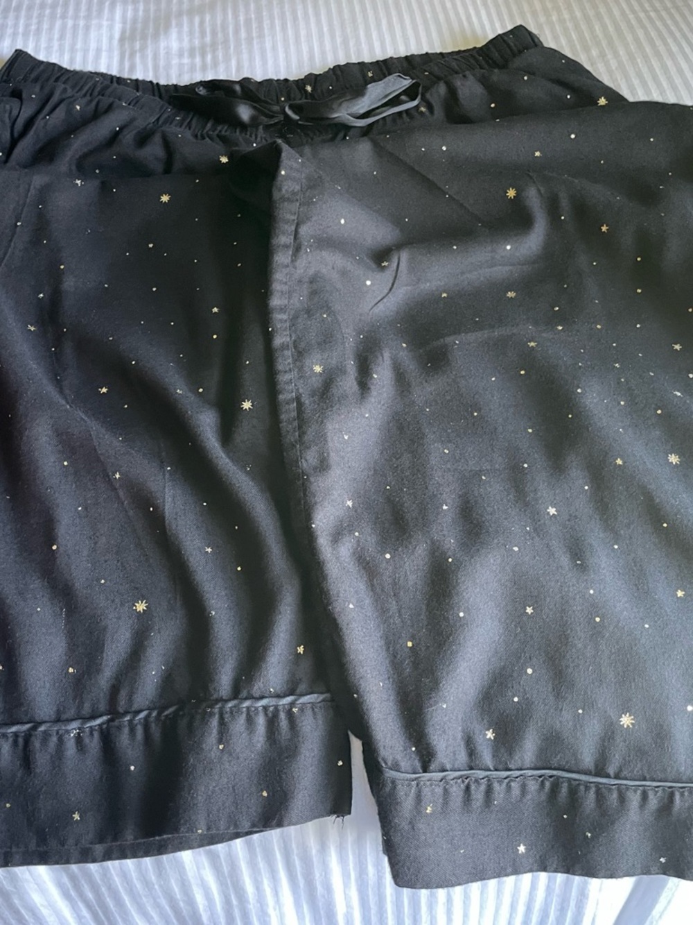 Victoria's Secret Black Pajama Set with Gold Star Accents - Picture 6 of 8